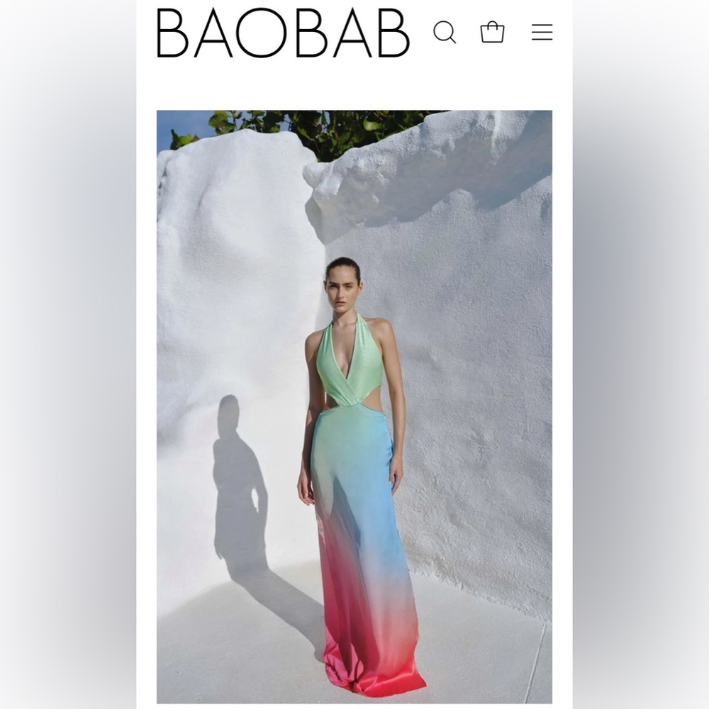 Baobab Collection Green Halter Resort Gown